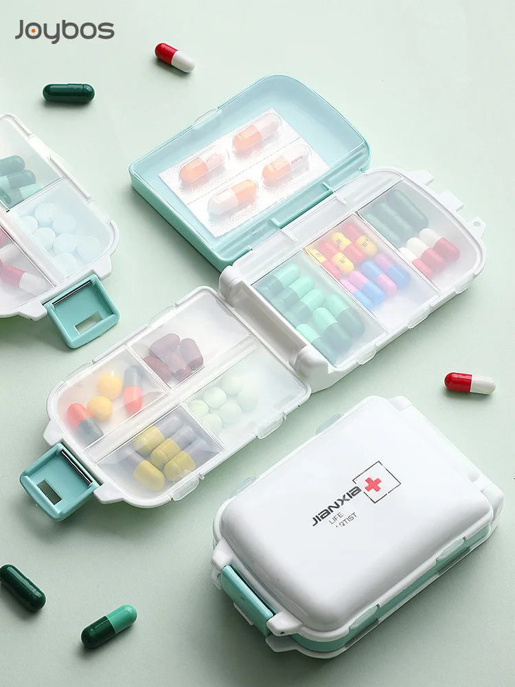 Контейнер для таблеток JOYBOS 8 ячеек органайзер дорожный разделитель лекарств