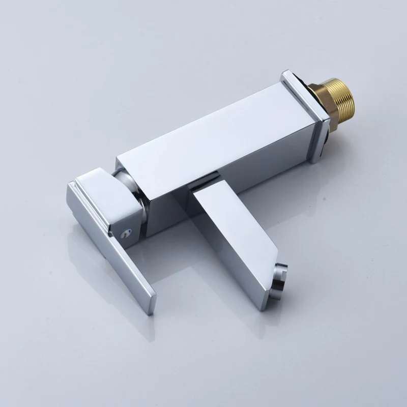 Newly Bathroom Basin Sink Faucet Waterfall Chrome Polish Single Handle Hole Mixer Tap Deck Mounted Solid Brass | Обустройство дома