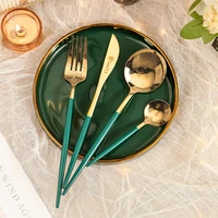 2021new 304 stainless steel portugal cutlery spoon fork knife souvenir shiba inu pineapple stencil tableware gift dinnerware set