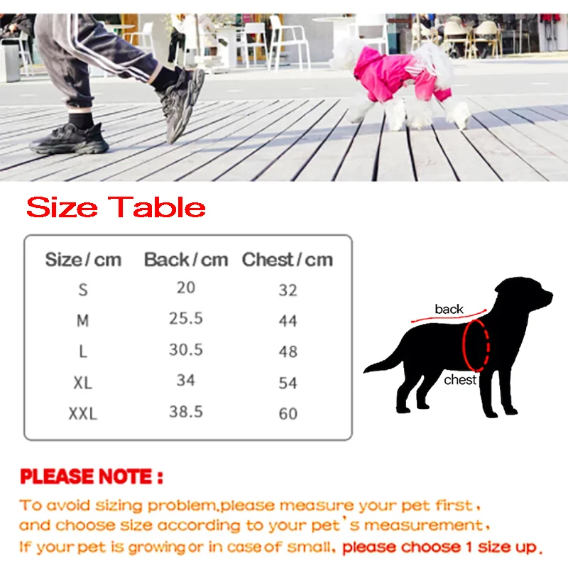 Светоотражающий водонепроницаемый дождевик с капюшоном для собак малого и