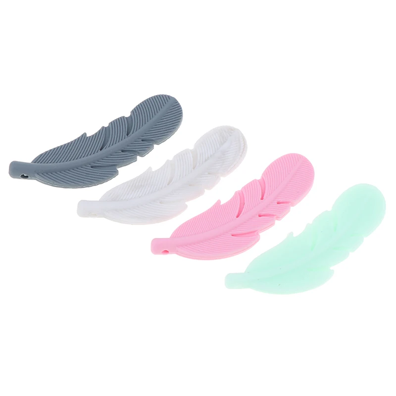 1 шт. силиконовые бусины с перьями для жевательного ожерелья | Мать и ребенок