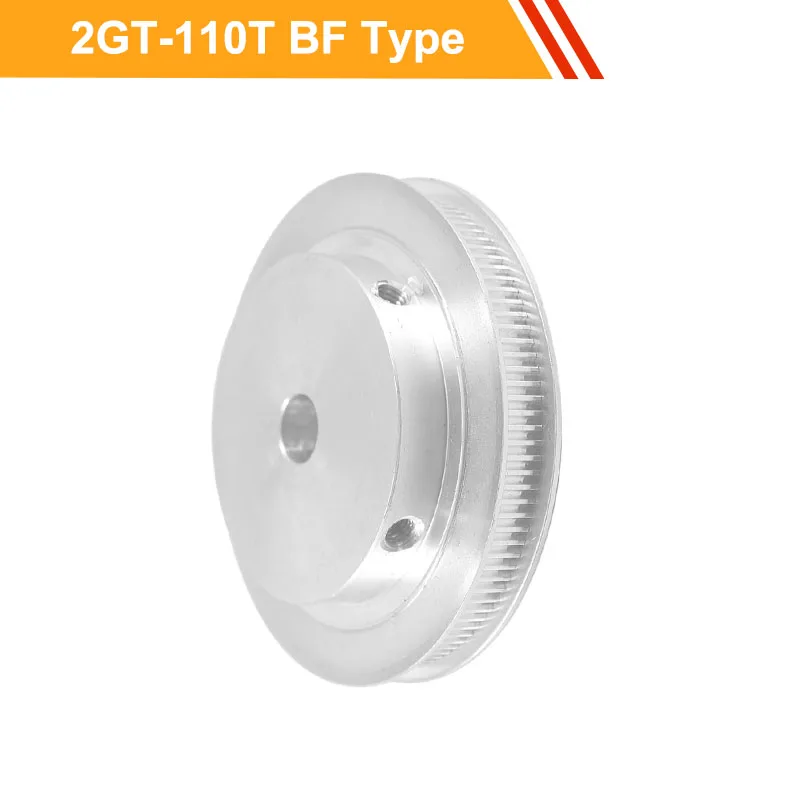 

GT2 110T Алюминиевый шкив для зубчатого ремня 7 мм/11 мм, ширина ремня 2GT, шкив для зубчатого ремня 8/10/12/14/15/19/20 мм, шкив для зубчатого ремня