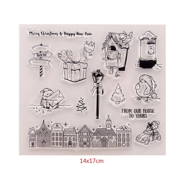 Счастливого Рождества прозрачные силиконовые печать DIY альбом Скрапбукинг карта