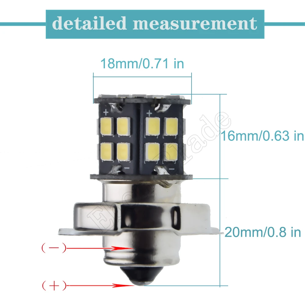 Светодиодный светильник P26S для мотоцикла 1 шт. 2835 30SMD 4 2 Вт 6000 К 6 в 12 В 24 30 в|Передние