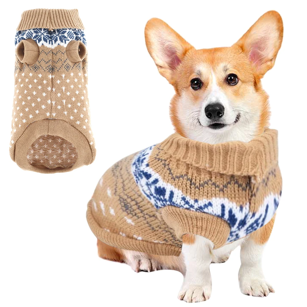 

Pet Sweater Winter Turtleneck Knitted Pet Clothes for Large Small Dog Jacket Imitated Cashmere Dogs Coat Keep Warm Cat Costume