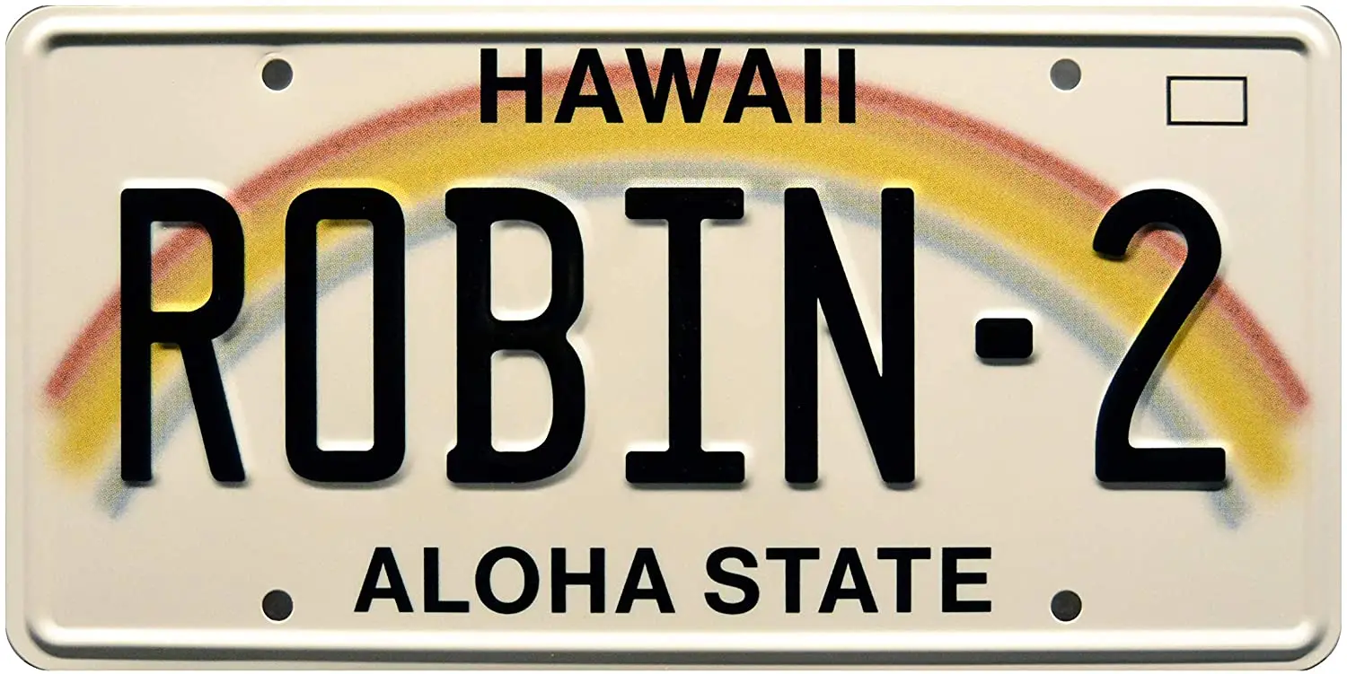 

Magnum PI | Robin-2 | Metal Stamped License Plate