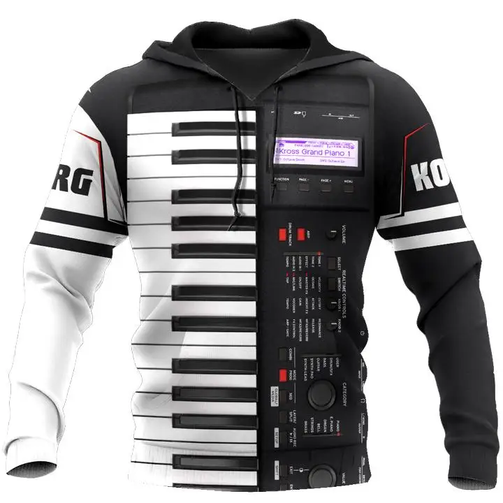 

PLstar Cosmos Piano 3D Hoodies/sweatshirts Men Women Hooded winter Autumn Long streetwear Pullover Musical instrument Style-2