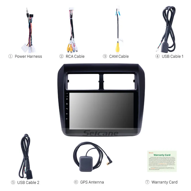 Автомобильная стереосистема Seicane Android 8 1 HD 9 дюймов для TOYOTA AGYA/WIGO 2013-2019 Bluetooth AUX Wi-Fi