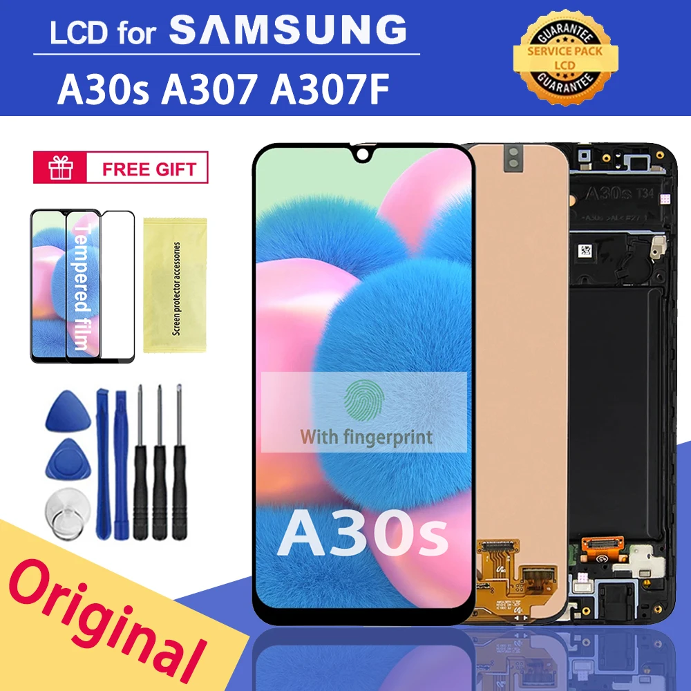 6 4 &quotОригинальный ЖК дисплей для Samsung Galaxy A30s A307 A307F экран с сенсорным дигитайзером