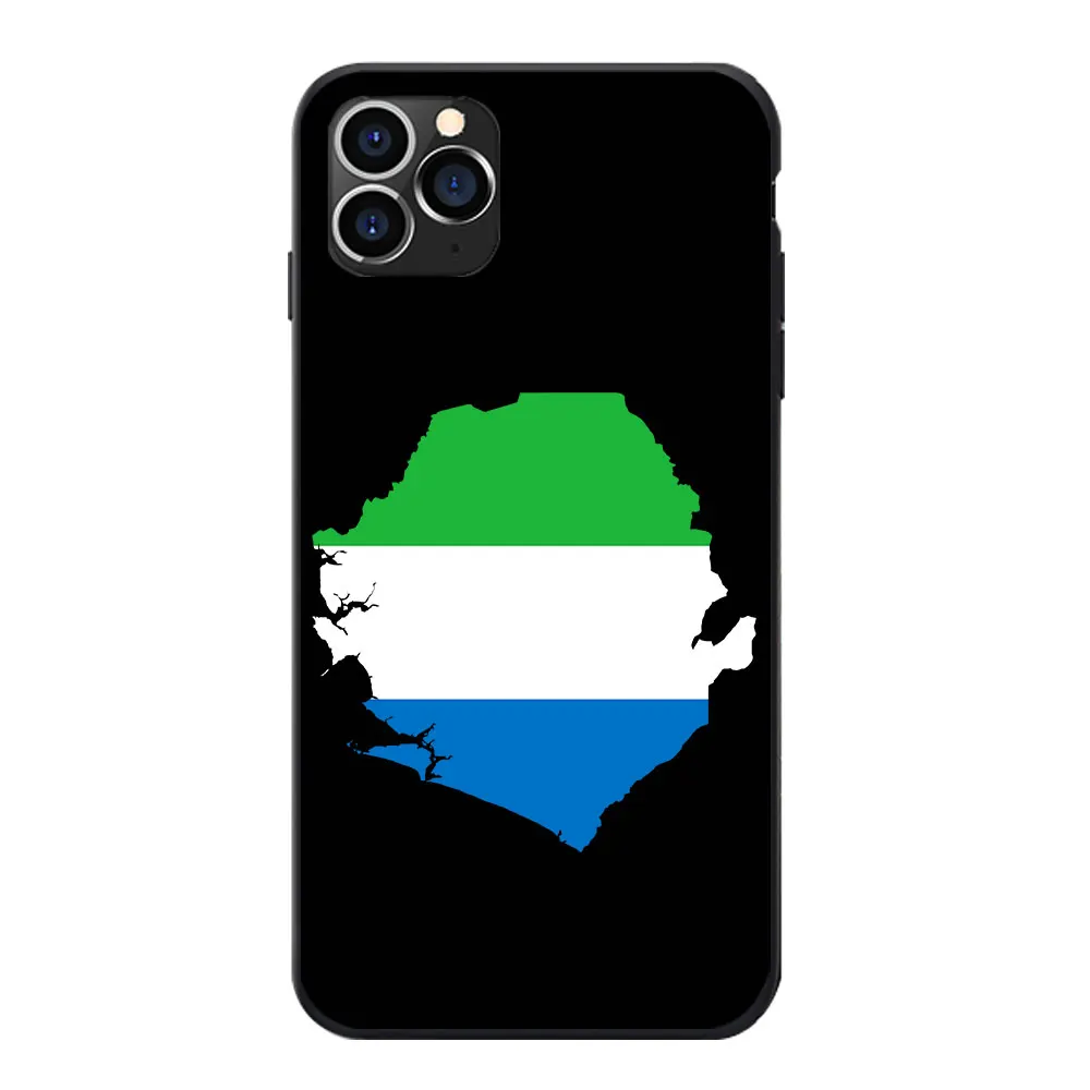 Чехлы для телефонов из мягкого ТПУ с флагом SierraLeone iPhone 6 7 8 S XR X Plus 11 Pro Max|Бамперы| |