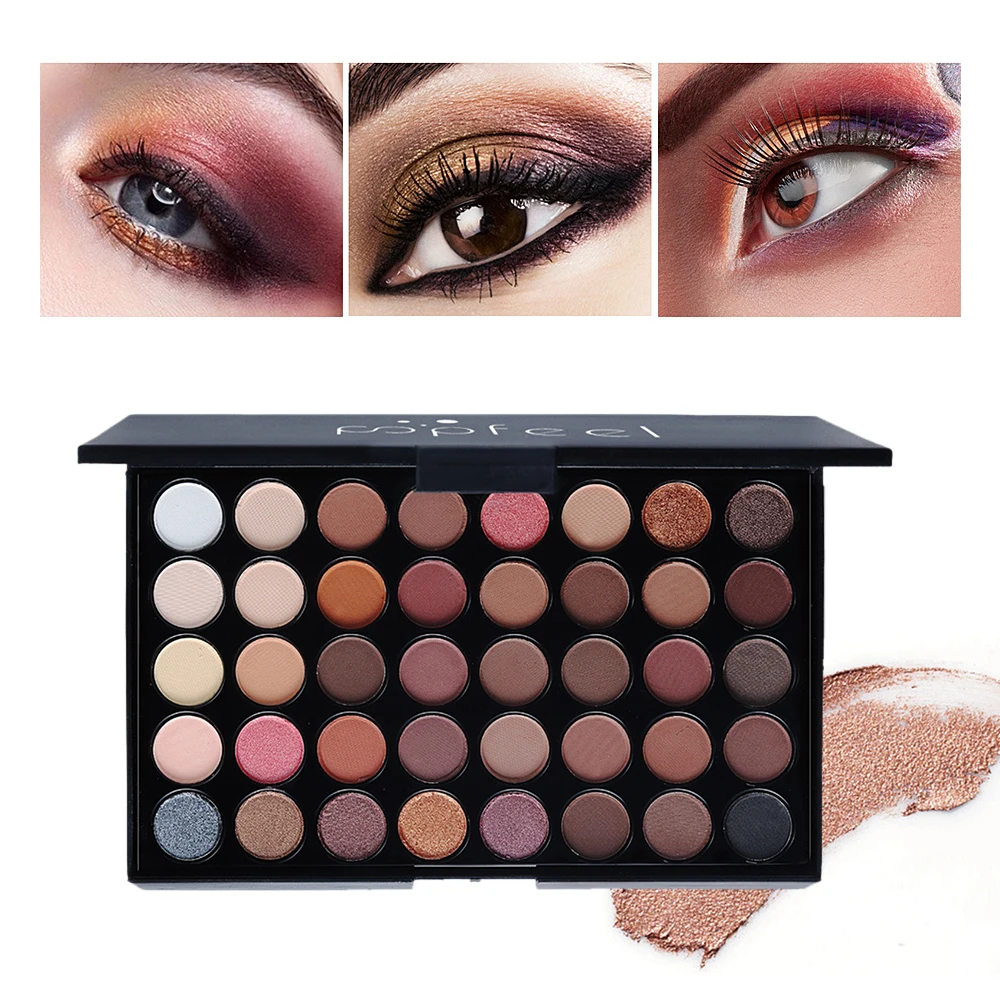 40 цветов матовые мерцающие тени для век палитра макияжа теплые долговечные