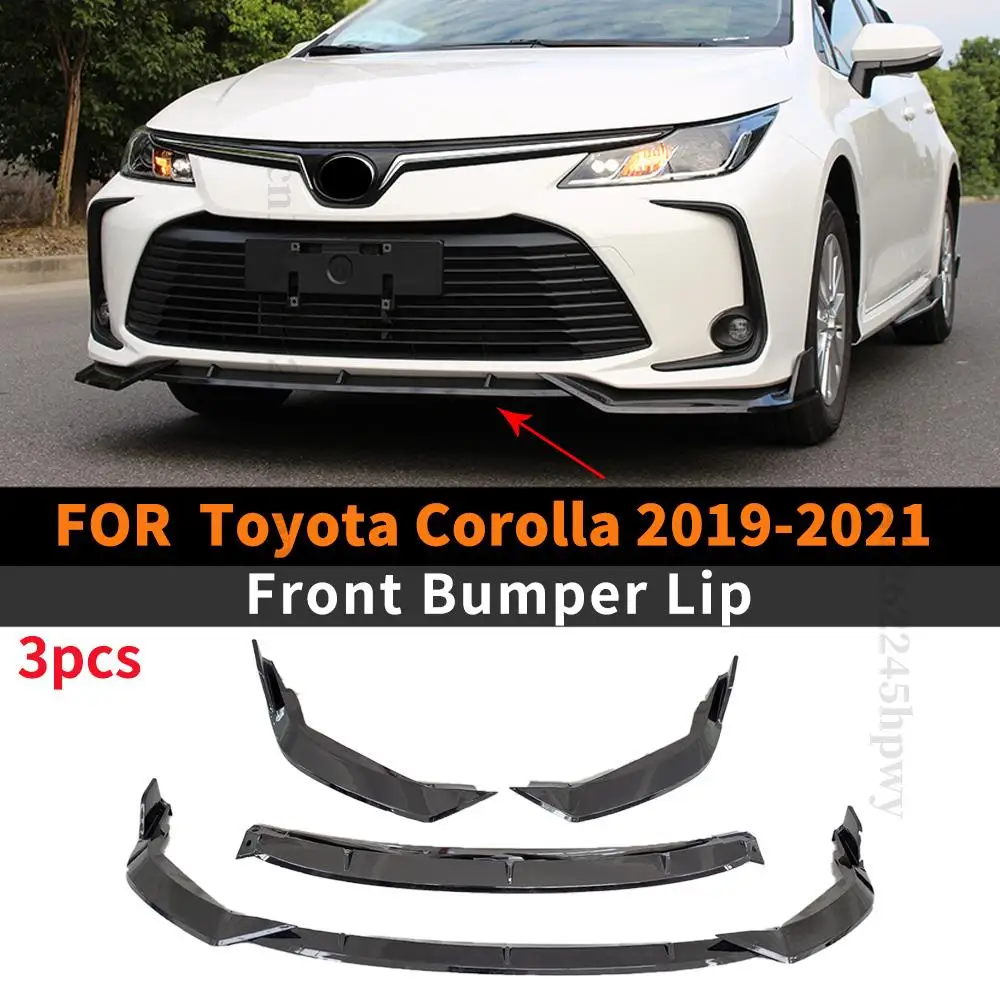

Protector Guard Body Kit Diffuser Spoiler Deflector Exterior Part Front Bumper Lip Chin For Toyota Corolla 2019 2020 2021
