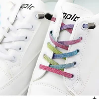 new elastic locking shoelace candy color no tie shoe laces sneakers quick safety flats shoelace kids and adult unisex lazy laces