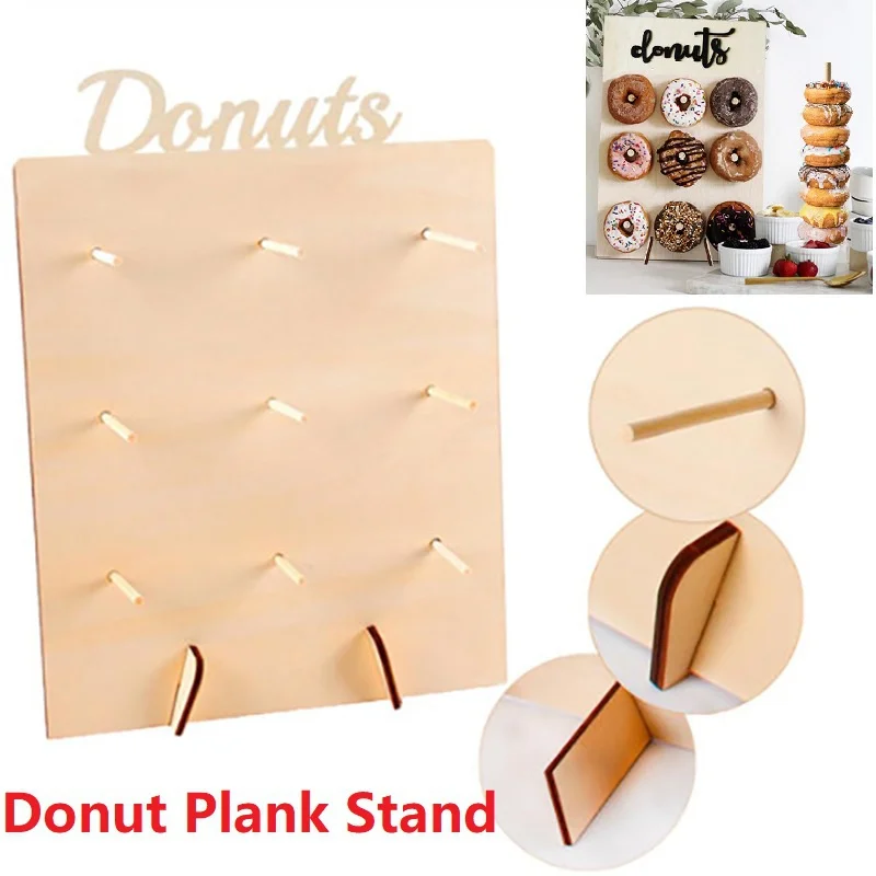 1 шт. деревянный пончик настенный стенд держатель для свадьбы дня рождения