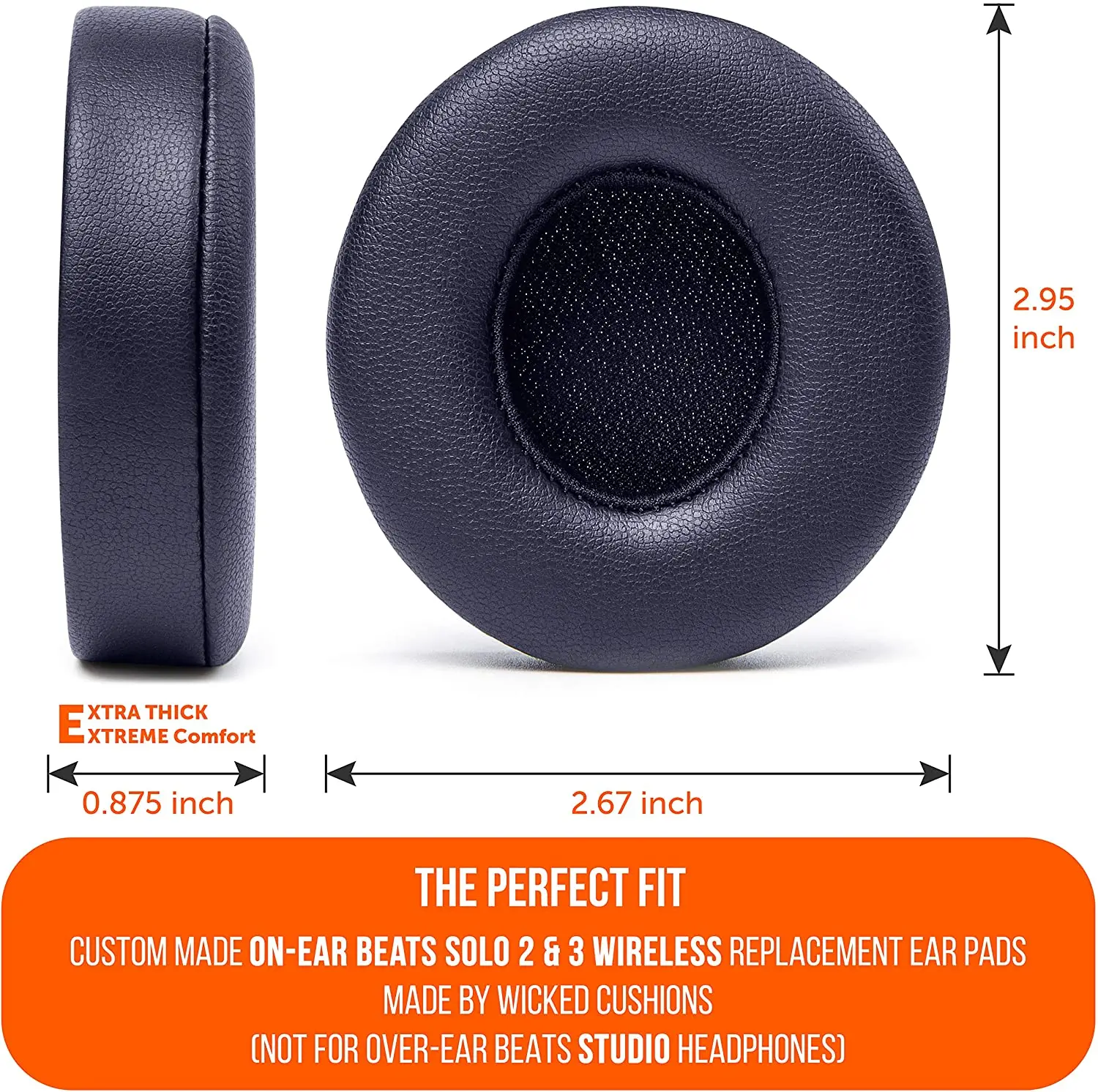 Замена Premium Beats Solo 2 Earpad - Легко устанавливаемые подушки для наушников & 3 Wireless ON-EAR.