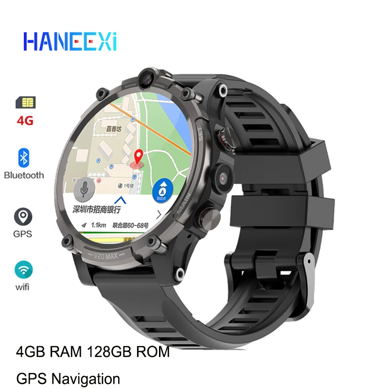 

Смарт-часы мужские 4G, GPS, Wi-Fi, 1,6 дюйма, сенсорный экран