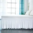 Белая эластичная юбка-карандаш для кровати, 40 дюймов