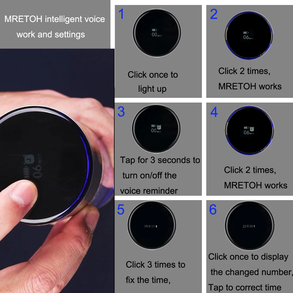 Многофункциональный Смарт нано Герц водородный генератор воды электролиз H2 5000PPB