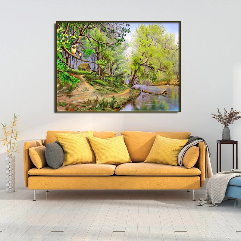DPF 5D Birds on the tree full Round Diamond Painting Mosaic DIY Magic Cube Cross Stitch art craft Embroidery Decor | Дом и сад