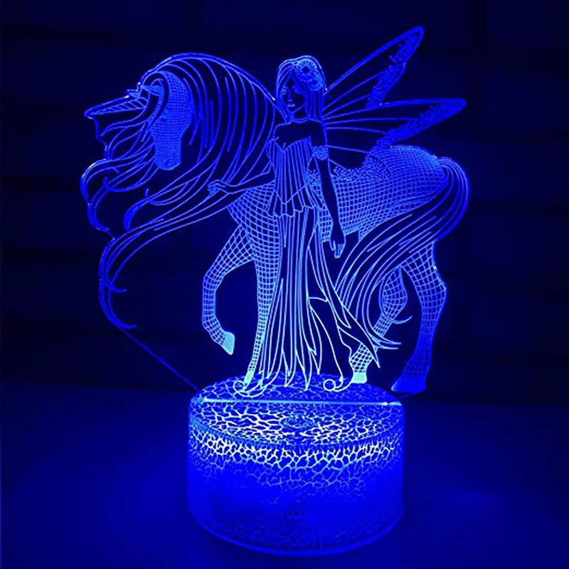 NovetlyLight 3D лампы с единорогом, Светильники для спальни, 7 цветов, Сменные лампы, рождественский подарок для детей, дистанционное управление, огни для детей