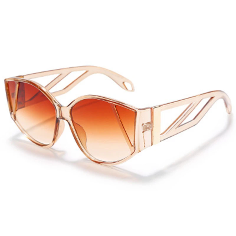 

NAUQ trend fashion cat eye sunglasses women 2020 luxury brand large frame sun glasses men personality gradient lens goggles