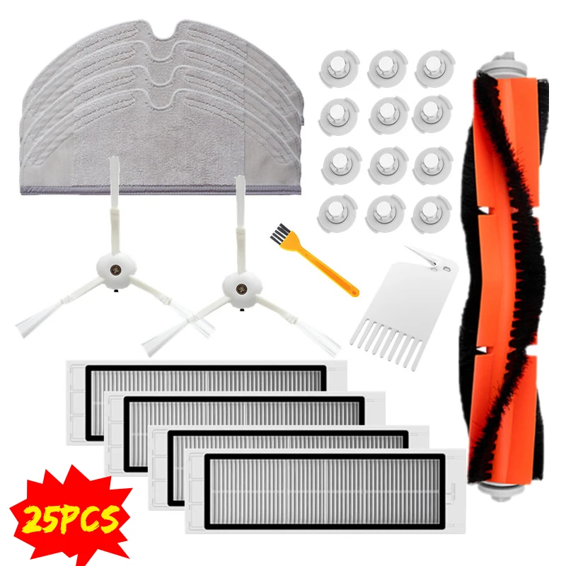 

HEPA Filter Main Brush Side Brush Mop Vacuum Cleaners Parts Accessories Kits for Xiaomi Mi 1S Robot for Roborock S50 S51 S5 S6