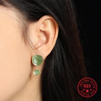 korean ins design asymmetric geometric s925 sterling silver enameled simulated pearl luxury drop earring fine jewellery gift