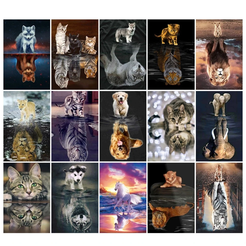 Картина Стразы с животными алмазная живопись декор для творчества милая собака