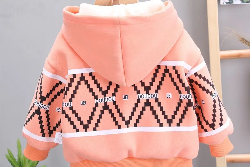 

New Autumn Winter Baby Boys Girls Clothes Fashion Children Zipper Hooded Long Sleeve Pants 2Pcs Sets Toddler Casual Sportswear