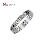 Магнитный браслет EBUTY для мужчинженщин, изящные или модные браслеты из нержавеющей стали, подвески, цепочка и звено