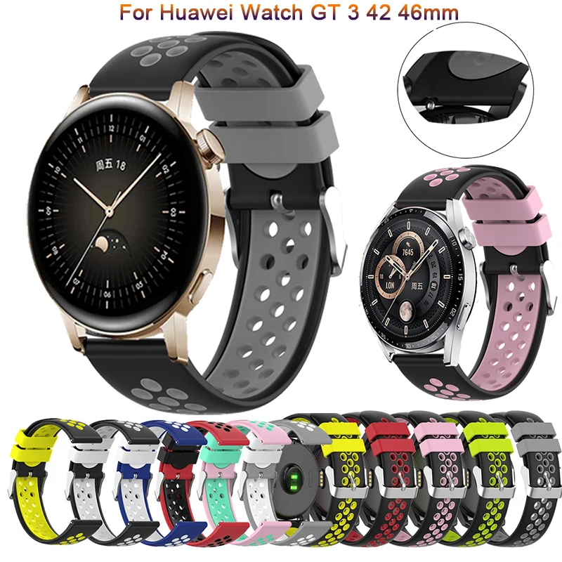 

New 20 22mm SmartWatch Band For Huawei Watch GT3 GT 3 42 46mm Wrist Straps GT 2 GT2 Pro Watchband Bracelet Silicone Belt Correa