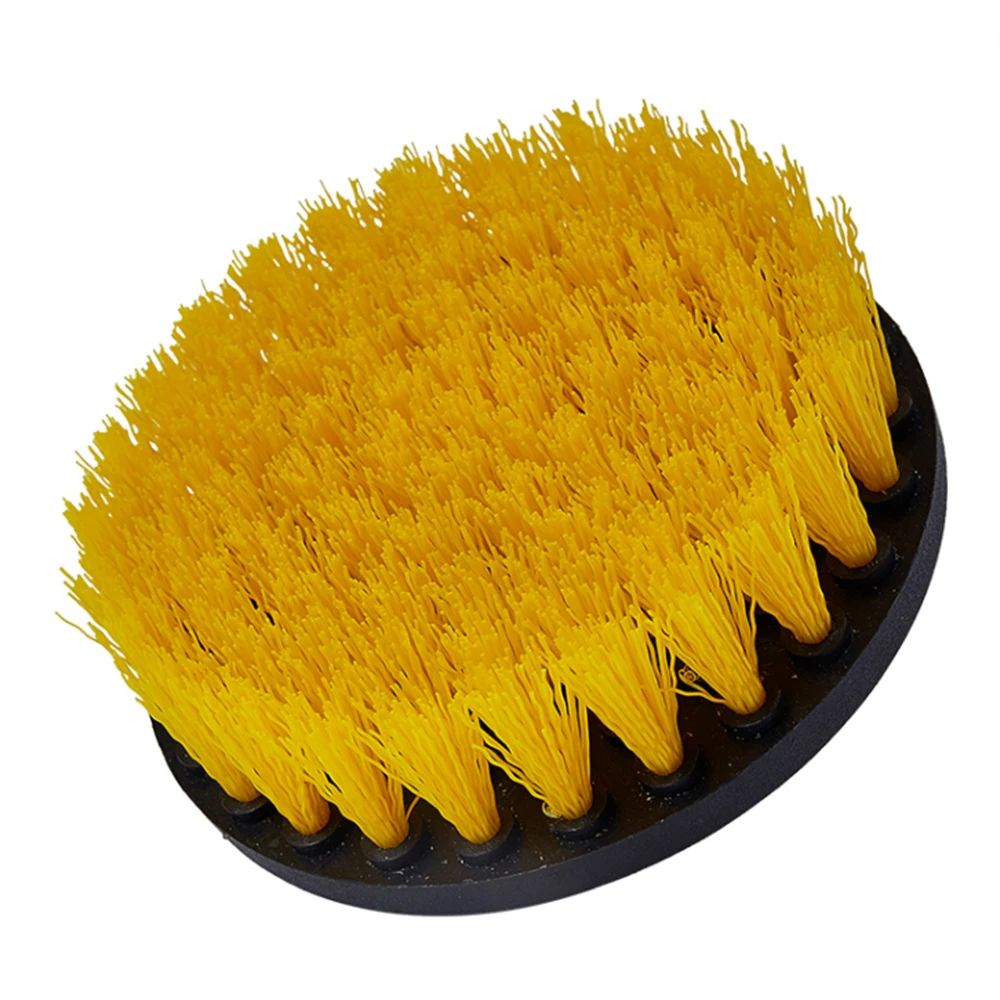 5inch solid 3 шт./набор, щетка для скруббера, щетка для чистки, для ванной комнаты, поверхность ванной, плитка для душа, затирка, беспроводная щетка для очистки, желтый цвет - Цвет: 5inch solid