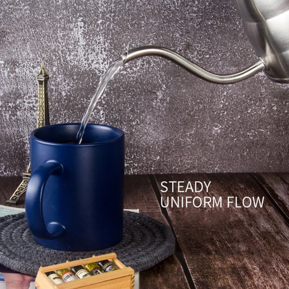 1200 мл кофе Gator залейте чайник из нержавеющей стали гусиный носик с термометром