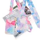 JY538 акварельный мраморный шнурок для ключей, чехол для идентификационной Карты, брелок, брелок для ключей, аксессуары на шею