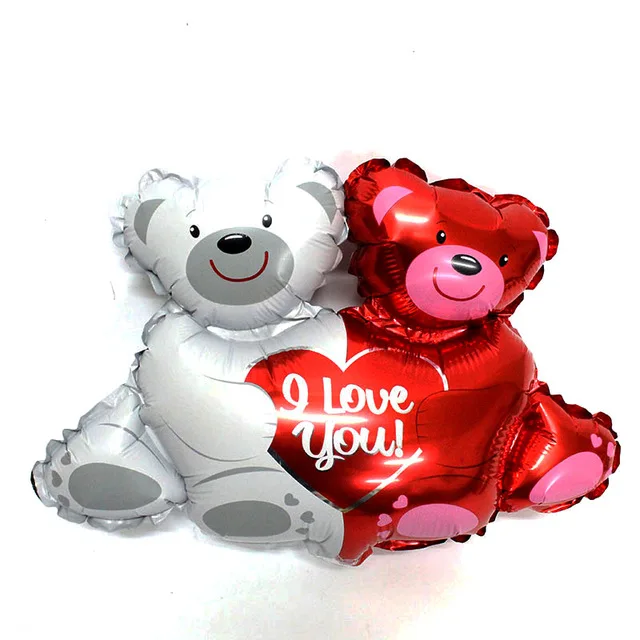 16in BX bear Большие 3D Медвежонок, фольгированные гелиевые шары, шары с днем рождения, надувные игрушки, детский душ, товары для свадебной вечеринки, Классические игрушки - Цвет: 16in BX bear