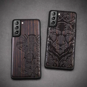 elewood for samsung s21 plus ultra wood cases iphone 13 11 12 pro mini se 2020 7 8 plus xr xs max wooden shell ebony phones hull free global shipping