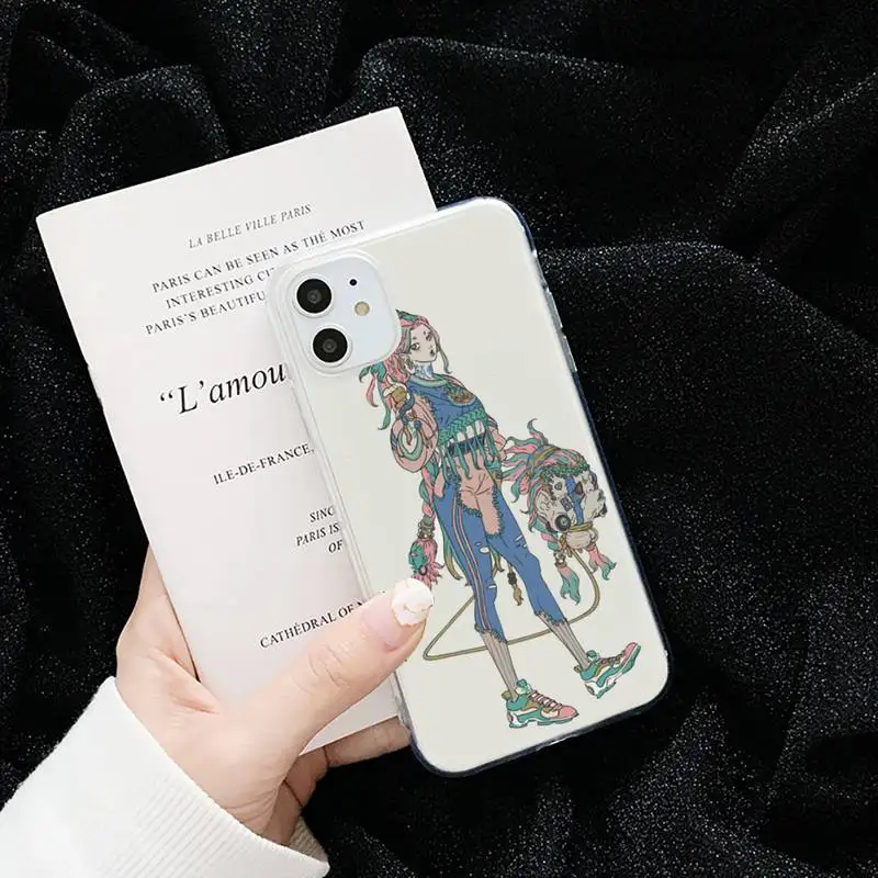 

ghost punk Malaysian illustrator Zeen Chin Phone Cases Transparent for iPhone 6 7 8 11 12 s mini pro X XS XR MAX Plus