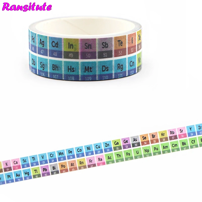 Ransitute R663 модная настольная моющаяся бумажная лента ручной работы декоративная