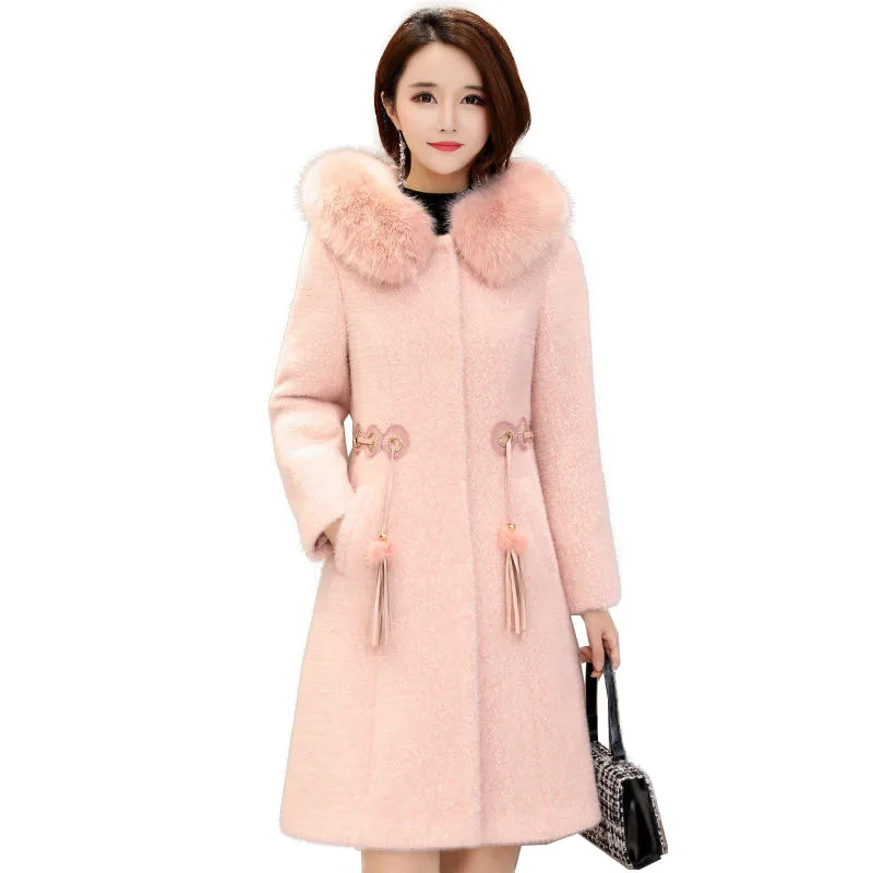 Женское шерстяное пальто новинка 2021 женская зимняя куртка женское плотное