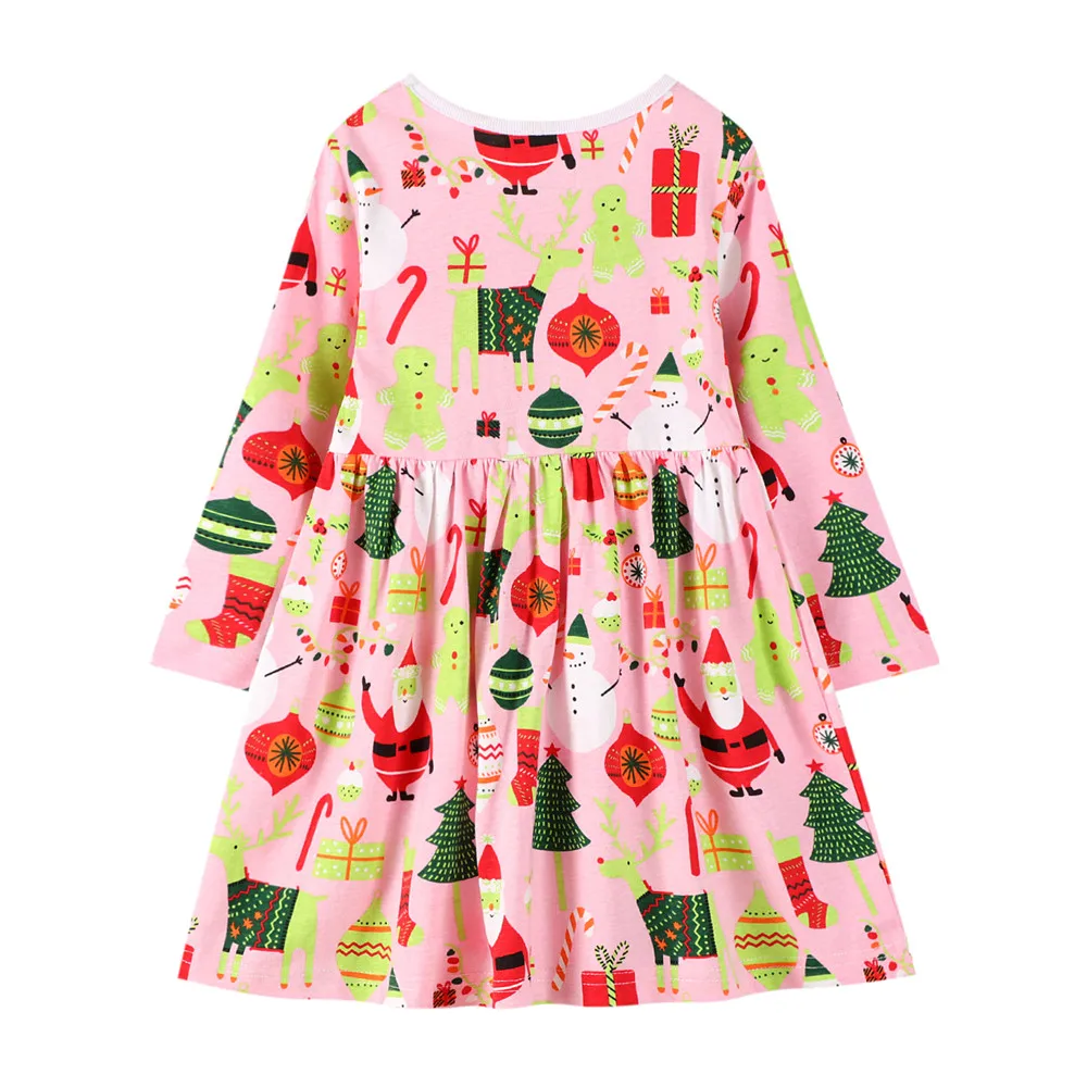 Детское Хлопковое платье-пачка с длинным рукавом на осень и весну подарок день