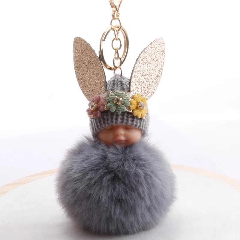 Милый ангел Детская плюшевая кукла меховой шар брелок подвеска день рождения