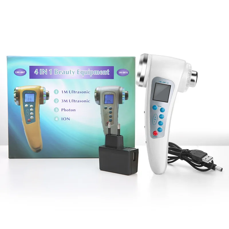 Двойная головка ультразвуковой очиститель лица Электрический Вибрационный