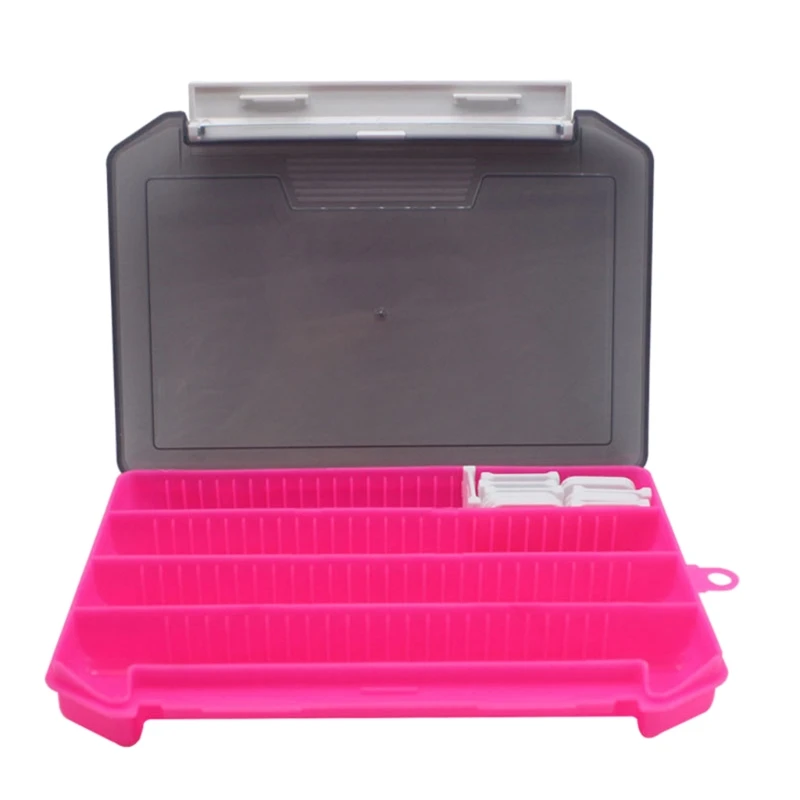 

Fishing Tackle Box Storage Tray with Removable Dividers Fishing Lures Hooks Case 448D