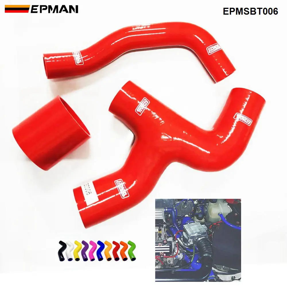 

Гоночный силиконовый турбоохладитель, Y-образный шланг для Subaru WRX GDA/GGA 2,0 00-07 (3 шт.) EPMSBT006