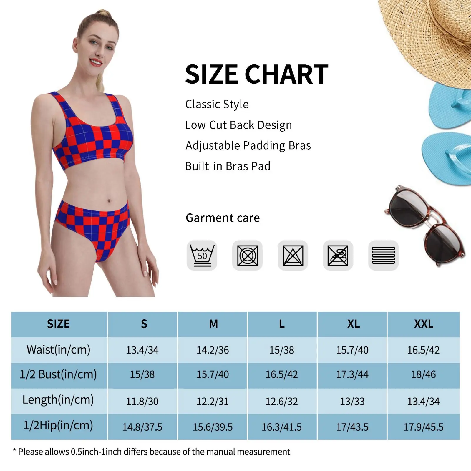 

Red & Blue 1 Swimsuit one piece Bikini Padded Football Eibar Levante Lille Osasuna Inverness Caledonian Thistle