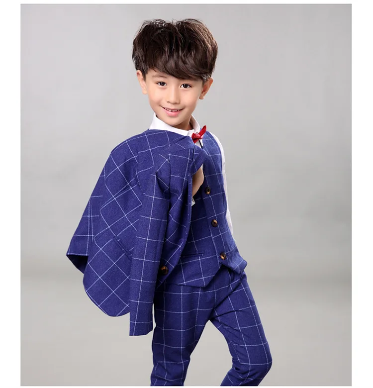 

Модный костюм для мальчиков на свадьбу, выпускной вечеринку на возраст 5-13 лет, детский облегающий костюм, комплекты для мальчиков, смокинг, ...