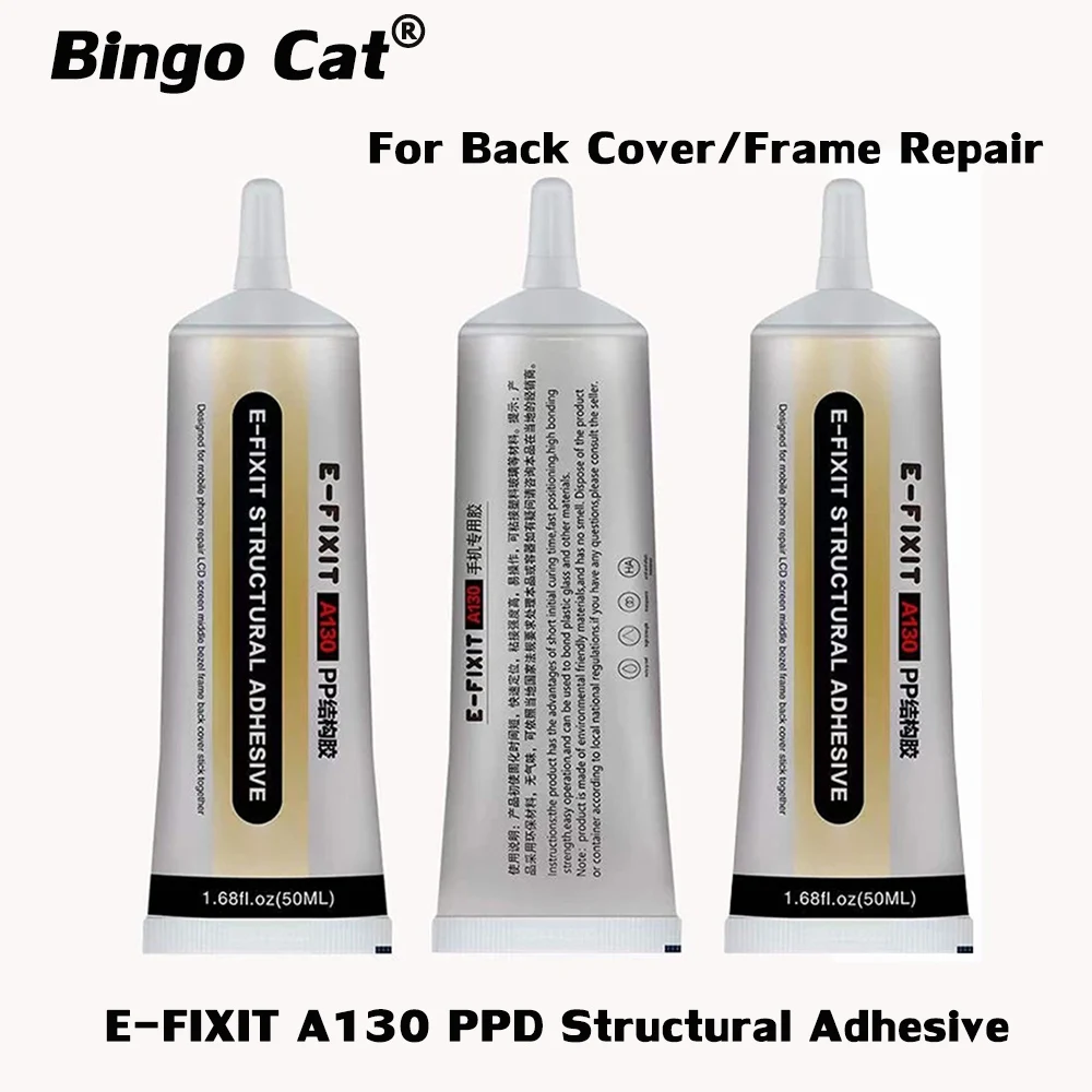 

E-FIXIT A130 PPD Structural Adhesive For iPhone 12 Mobile Phone Touch Screen Back Housing Frame Back Cover Repair Heating Glue