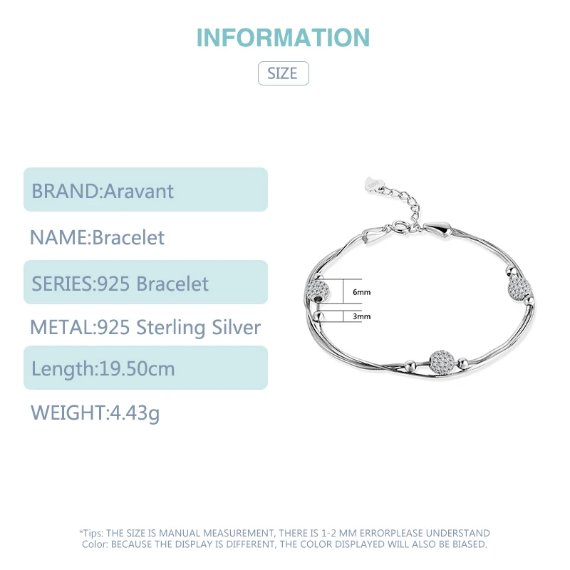 925 пробы серебро 3 слоя змея цепь с скраб шарик шарм браслеты регулируемый браслет