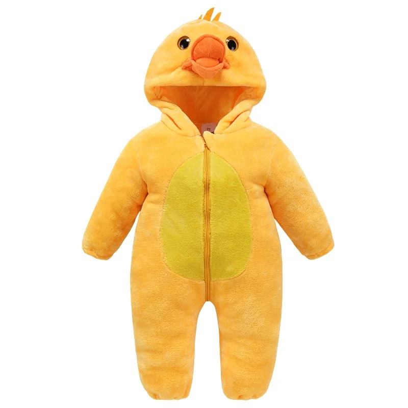 

Newborn Autumn Romper Baby Girls Clothes Flannel Hoodid Sleepwear Boys Kids Cartoon Warm Rompers Winter Boys Clothes Costumes