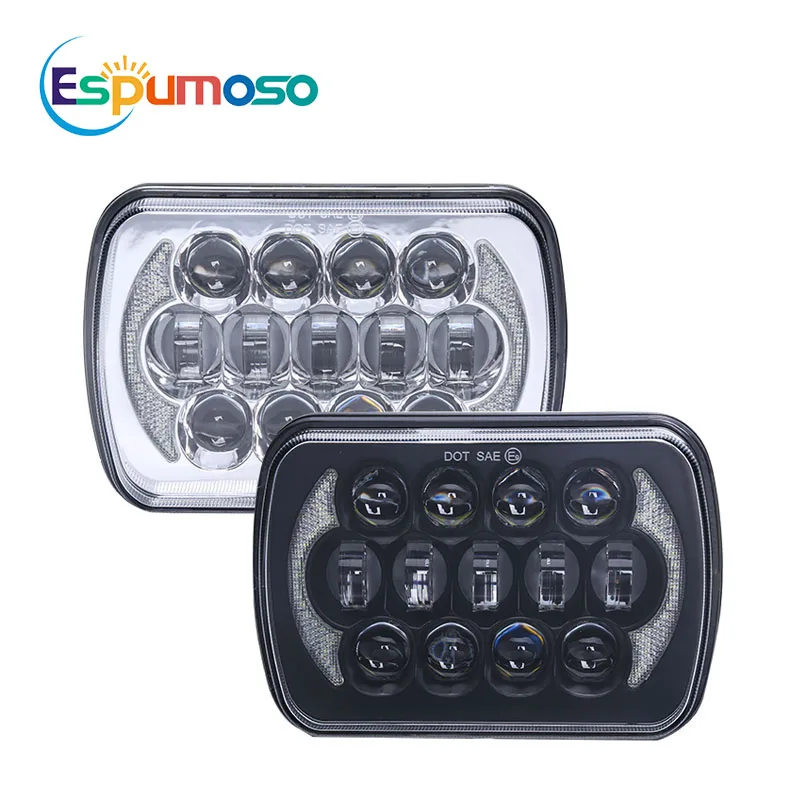 

5X7" 7X6" 7" Inch Led Headlight 105W Motorcycle Headlamp for E9 DOT Jeep Truck Offroad Lada 4x4 Niva UAZ H4 Hi Low Beam 12V 24V